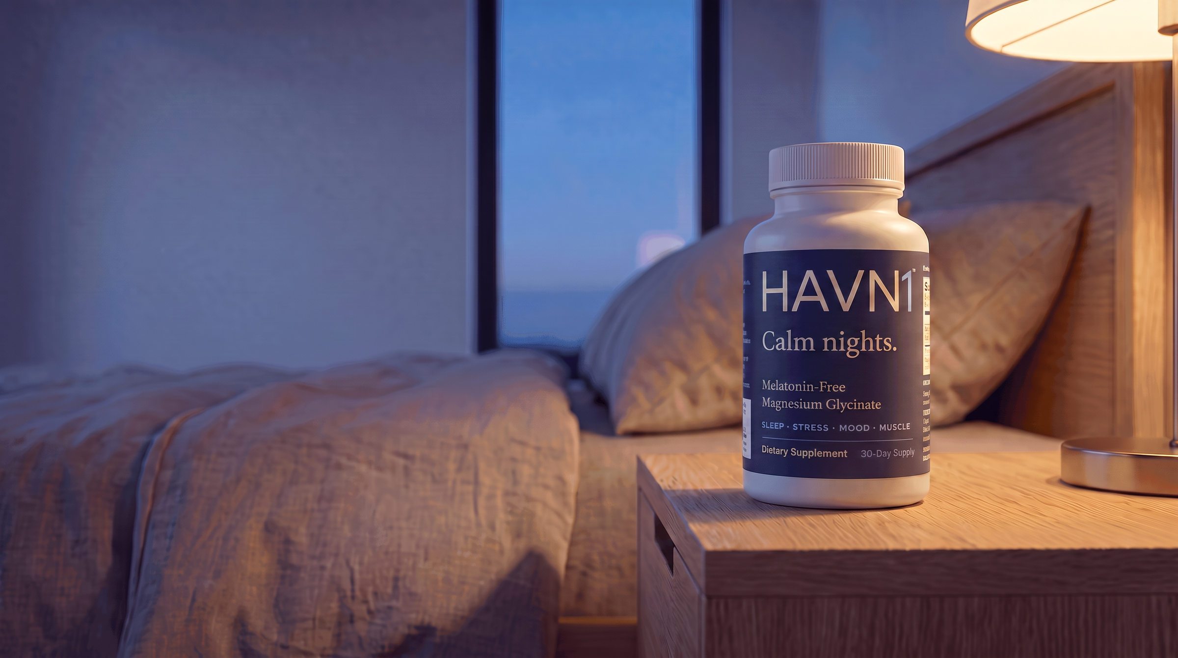 Our shot: HAVN1 bottle at dusk